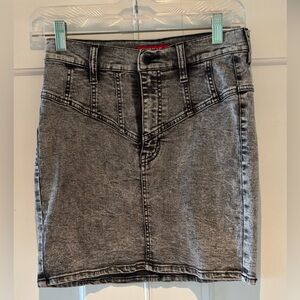 Guess Black Wash Denim Pencil Skirt